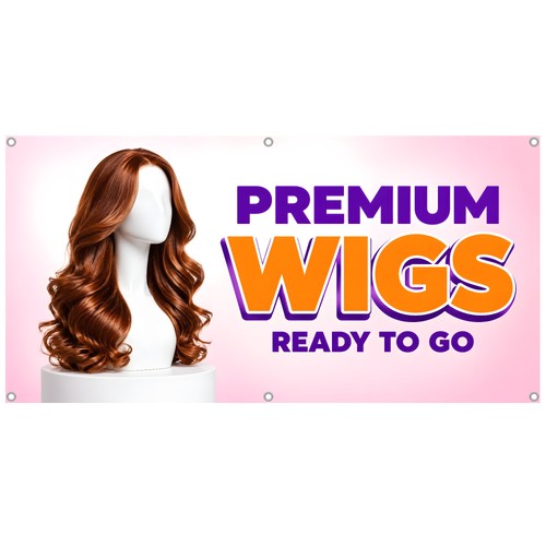 Premium wigs vinyl banner - premium,