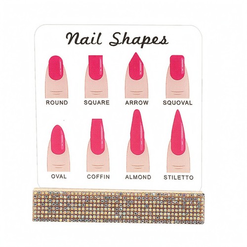 Nail shape chart rhinestone - nail,